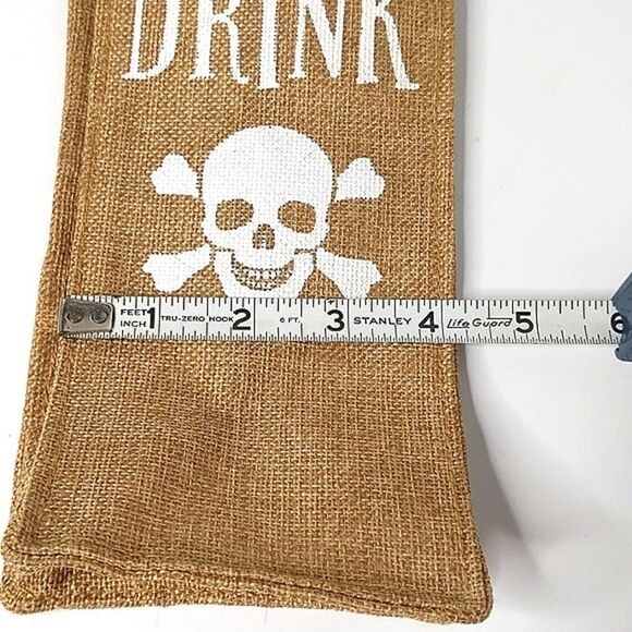 Burlap Halloween Beverage Gift Bag & Wood Halloween Sign Set - Picture 7 of 14